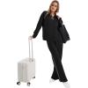 imageXIEERDUO Womens 2 Piece Lounge Sets Full Zip Up Sweatsuit Wide Leg Tracksuit Workout Outfits Fashion Airport WearBlack White