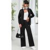 imageXIEERDUO Womens 2 Piece Lounge Sets Full Zip Up Sweatsuit Wide Leg Tracksuit Workout Outfits Fashion Airport WearBlack White