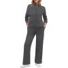 imageXIEERDUO Womens 2 Piece Lounge Sets Full Zip Up Sweatsuit Wide Leg Tracksuit Workout Outfits Fashion Airport WearDark Grey