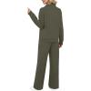 imageXIEERDUO Womens 2 Piece Lounge Sets Full Zip Up Sweatsuit Wide Leg Tracksuit Workout Outfits Fashion Airport WearGreen
