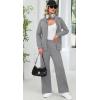 imageXIEERDUO Womens 2 Piece Lounge Sets Full Zip Up Sweatsuit Wide Leg Tracksuit Workout Outfits Fashion Airport WearGrey White