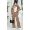 imageXIEERDUO Womens 2 Piece Lounge Sets Full Zip Up Sweatsuit Wide Leg Tracksuit Workout Outfits Fashion Airport WearKhaki