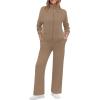 imageXIEERDUO Womens 2 Piece Lounge Sets Full Zip Up Sweatsuit Wide Leg Tracksuit Workout Outfits Fashion Airport WearKhaki