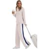 imageXIEERDUO 2 Piece Sets for Women Fall Fashion Must Have Teachers Airport Outfits 2025 Winter Clothing Lounge Sets SweatsuitsBbeige