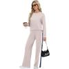 imageXIEERDUO 2 Piece Sets for Women Fall Fashion Must Have Teachers Airport Outfits 2025 Winter Clothing Lounge Sets SweatsuitsBbeige