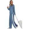 imageXIEERDUO 2 Piece Sets for Women Fall Fashion Must Have Teachers Airport Outfits 2025 Winter Clothing Lounge Sets SweatsuitsDblue