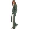 imageXIEERDUO 2 Piece Sets for Women Fall Fashion Must Have Teachers Airport Outfits 2025 Winter Clothing Lounge Sets SweatsuitsEgreen