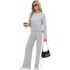imageXIEERDUO 2 Piece Sets for Women Fall Fashion Must Have Teachers Airport Outfits 2025 Winter Clothing Lounge Sets SweatsuitsFgrey