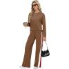 imageXIEERDUO 2 Piece Sets for Women Fall Fashion Must Have Teachers Airport Outfits 2025 Winter Clothing Lounge Sets SweatsuitsGcaramel