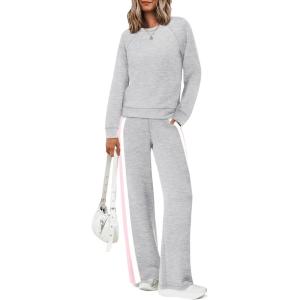 imageXIEERDUO 2 Piece Sets for Women Fall Fashion Must Have Teachers Airport Outfits 2025 Winter Clothing Lounge Sets SweatsuitsFgrey