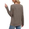imageXIEERDUO Tunic Sweaters for Women Long Sleeve Shirts Crew Neck Tops with Buttons Fall Fashion Outfits Winter ClothingKhaki