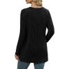 imageXIEERDUO Long Sleeve Shirts for Women Crewneck Tunic Tops Loose Fit Dressy Womens Sweaters with Pockets Fall Fashion 2025Black