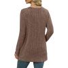 imageXIEERDUO Long Sleeve Shirts for Women Crewneck Tunic Tops Loose Fit Dressy Womens Sweaters with Pockets Fall Fashion 2025Khaki