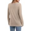 imageXIEERDUO Thermal Long Sleeve Shirts for Women Henley Fall Womens Tops Dressy Casual Winter Clothes S3XlBeige