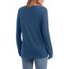 imageXIEERDUO Thermal Long Sleeve Shirts for Women Henley Fall Womens Tops Dressy Casual Winter Clothes S3XlBlue