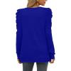 imageXIEERDUO Long Sleeve Shirts for Women Puff Sleeve Tops Pullover Sweaters Fall Fashion Womens Clothing Loose Fit01ablue