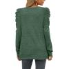 imageXIEERDUO Long Sleeve Shirts for Women Puff Sleeve Tops Pullover Sweaters Fall Fashion Womens Clothing Loose Fit04agreen
