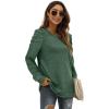 imageXIEERDUO Long Sleeve Shirts for Women Puff Sleeve Tops Pullover Sweaters Fall Fashion Womens Clothing Loose Fit04agreen