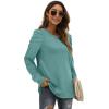 imageXIEERDUO Long Sleeve Shirts for Women Puff Sleeve Tops Pullover Sweaters Fall Fashion Womens Clothing Loose Fit04agreyblue