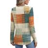 imageXIEERDUO Womens Pleated Tunic Tops Fall Long Sleeve Blouses Fashion Curved Hem Shirts Dressy Casual S3XLZ Plaid