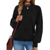 imageXIEERDUO Womens Sweaters Pullover Knit Sweater Turtleneck Long Sleeve Shirts Fall Fashion 2025Black