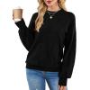imageXIEERDUO Womens Sweaters Pullover Knit Sweater Turtleneck Long Sleeve Shirts Fall Fashion 2025Black
