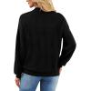 imageXIEERDUO Womens Sweaters Pullover Knit Sweater Turtleneck Long Sleeve Shirts Fall Fashion 2025Black