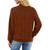 imageXIEERDUO Womens Sweaters Pullover Knit Sweater Turtleneck Long Sleeve Shirts Fall Fashion 2025Caramel