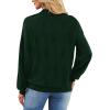 imageXIEERDUO Womens Sweaters Pullover Knit Sweater Turtleneck Long Sleeve Shirts Fall Fashion 2025Green