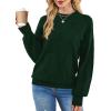 imageXIEERDUO Womens Sweaters Pullover Knit Sweater Turtleneck Long Sleeve Shirts Fall Fashion 2025Green