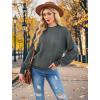 imageXIEERDUO Womens Sweaters Pullover Knit Sweater Turtleneck Long Sleeve Shirts Fall Fashion 2025Grey