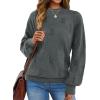 imageXIEERDUO Womens Sweaters Pullover Knit Sweater Turtleneck Long Sleeve Shirts Fall Fashion 2025Grey