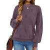 imageXIEERDUO Womens Sweaters Pullover Knit Sweater Turtleneck Long Sleeve Shirts Fall Fashion 2025Purple