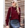imageXIEERDUO Womens Sweaters Pullover Knit Sweater Turtleneck Long Sleeve Shirts Fall Fashion 2025Red
