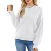 imageXIEERDUO Womens Sweaters Pullover Knit Sweater Turtleneck Long Sleeve Shirts Fall Fashion 2025White