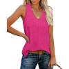 imageHot Pink Tops for Women Tank Tops Loose Fit Tops Dressy Casual Clothing Trendy 2025 Summer Outfits Western Shirts L