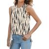 imageXIEERDUO Womens Tank Tops Crewneck Loose Fit Basic Casual Summer Side Split Sleeveless ShirtsEbkhaki Printed