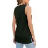 imageXIEERDUO Womens Tank Tops Crewneck Loose Fit Basic Casual Summer Side Split Sleeveless ShirtsEcblack Flag