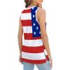 imageXIEERDUO Womens Tank Tops Crewneck Loose Fit Basic Casual Summer Side Split Sleeveless ShirtsEcwhite Flag