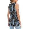 imageXIEERDUO Womens Tank Tops Crewneck Loose Fit Basic Casual Summer Side Split Sleeveless ShirtsGcadetblue