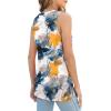 imageXIEERDUO Womens Tank Tops Crewneck Loose Fit Basic Casual Summer Side Split Sleeveless ShirtsGtie Dye Flower