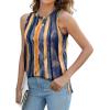 imageXIEERDUO Womens Tank Tops Crewneck Loose Fit Basic Casual Summer Side Split Sleeveless ShirtsGtie Dye Print