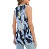 imageXIEERDUO Womens Tank Tops Crewneck Loose Fit Basic Casual Summer Side Split Sleeveless ShirtsHablue Tie Dye