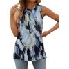 imageXIEERDUO Womens Tank Tops Crewneck Loose Fit Basic Casual Summer Side Split Sleeveless ShirtsHablue Tie Dye