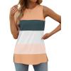 imageXIEERDUO Womens Tank Tops Crewneck Loose Fit Basic Casual Summer Side Split Sleeveless ShirtsHipeach Colorblock
