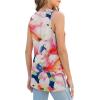 imageXIEERDUO Womens Tank Tops Crewneck Loose Fit Basic Casual Summer Side Split Sleeveless ShirtsHjpeach Floral