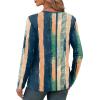 imageXIEERDUO Long Sleeve Shirts for Women V Neck Fall Tops Basic Tunic Tops Loose Fit Dressy 2025Patternedtie Dye Stripes