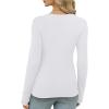 imageXIEERDUO Long Sleeve Thermal Shirt for Women Fleece Slim Fit Tops Crewneck Basic TShirts with Thumb Holes Fall Fashion 2025Awhite