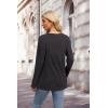 imageXIEERDUO Sweater for Women Long Sleeve Henley Shirts Fall Tunic Tops to Wear with Leggings Crew Neck Outfits Trendy 2025Dark Grey