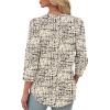 imageXIEERDUO Womens 34 Sleeve Tops with Buttons VNeck Summer Outfits Casual Blouses Shirts Beach Vacation Fall Clothes 2025Fgrid Texture